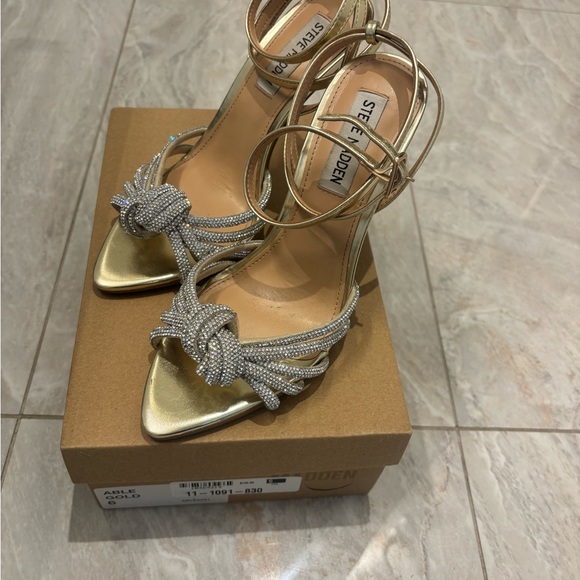 Steve Madden Gold and Silver Strappy Heels - Picture 7 of 8